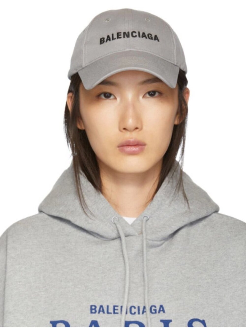 Balenciaga Grey Unisex Logo Cap
